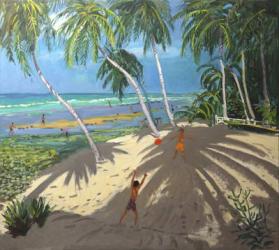 Palm trees,Clovelly beach,Barbados,2013,(oil on canvas) | Obraz na stenu
