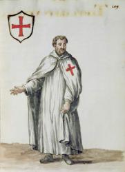 A Venetian Templar (pen & ink and w/c on paper) | Obraz na stenu