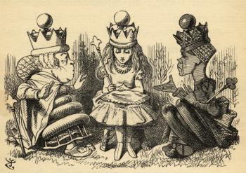 Manners and Lessons, illustration from 'Through the Looking Glass' by Lewis Carroll (1832-98) first published 1871 (litho) | Obraz na stenu