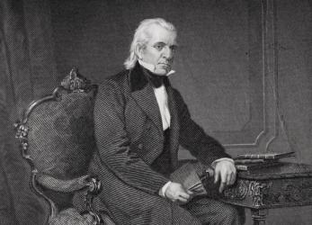 Portrait of James Knox Polk (1795-1849) (litho) (detail of 254670) | Obraz na stenu