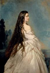 Elizabeth of Bavaria (1837-98), wife of Emperor Franz Joseph I of Austria (1830-1916) (oil on canvas) | Obraz na stenu