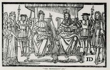 The Protestants' Joy, 18 April 1689 (woodcut) (b/w photo) | Obraz na stenu