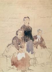 The Three Petroleuses, after 1870 (w/c on paper) | Obraz na stenu