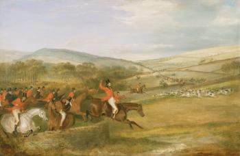 The Berkeley Hunt, Full Cry, 1842 (oil on canvas) | Obraz na stenu