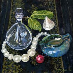 Still Life with Pearls (oil on canvas) | Obraz na stenu