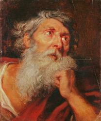Head of an Apostle (oil on canvas) | Obraz na stenu