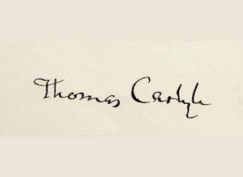 Signature of Thomas Carlyle (litho) | Obraz na stenu
