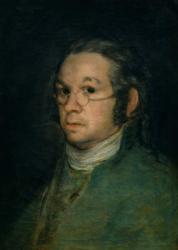Self portrait with spectacles, c.1800 (oil on canvas) | Obraz na stenu