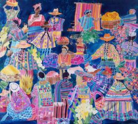Guatemala Impressions (coloured inks on silk) | Obraz na stenu