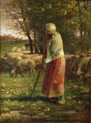 The Little Shepherdess (oil on canvas) | Obraz na stenu