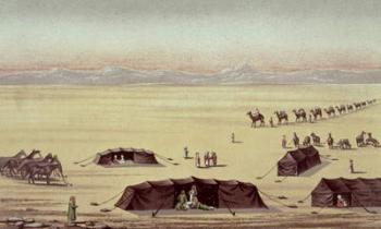 The Desert Camp of Sir Richard Burton (1821-90) (pastel on paper) | Obraz na stenu
