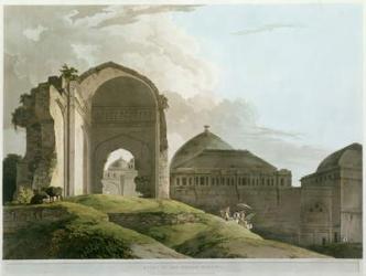 Ruins of the Palace at Madurai, engraved by Thomas and William (1769-1837) Daniell, published 1798 (colour litho) | Obraz na stenu