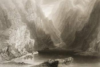 The Gap of Dunloe, County Killarney, Ireland, from 'Scenery and Antiquities of Ireland' by George Virtue, 1860s (engraving) | Obraz na stenu