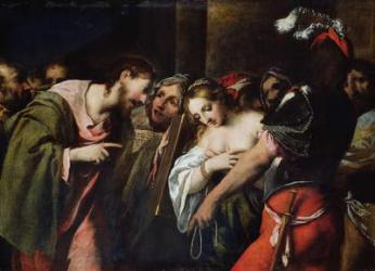 Christ and the Adulteress (oil on canvas) | Obraz na stenu