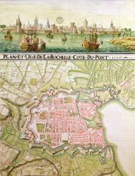 Plan of the town of La Rochelle, 1736 (w/c on paper) | Obraz na stenu