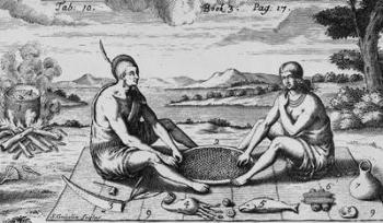 A Man And His Wife At Dinner, 1705 (engraving) | Obraz na stenu