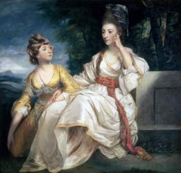 Mrs Thrale and her Daughter Hester (Queeney) 1777-78 (oil on canvas) | Obraz na stenu
