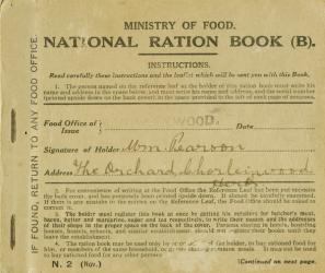 Ration Book for William Pearson, Chorleywood, Hertfordshire, 1919 (print) | Obraz na stenu