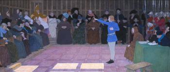 The Trial of Joan of Arc, from Joan of Arc Series F, 1911 (oil & gold leaf on canvas) | Obraz na stenu