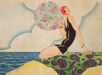 Bather, c.1925 (w/c on paper) | Obraz na stenu