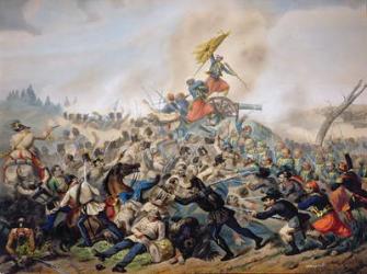 The Battle of Magenta (coloured engraving) | Obraz na stenu