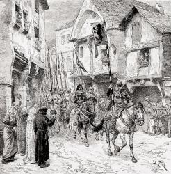 Crusaders on route for the Holy Land (engraving) | Obraz na stenu