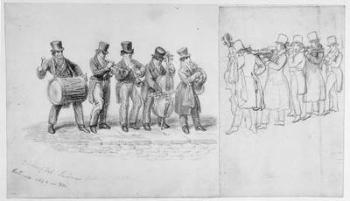 London Street Musicians, c.1820-30 (pencil on paper) | Obraz na stenu