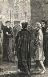 Nicholas Ridley on the way to his Execution, c.1865 (wood engraving) | Obraz na stenu