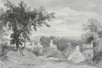 The Entrance to the Village of Edensor The Entrance to the Village of Edensor, 1801 (pencil and sepia wash) | Obraz na stenu