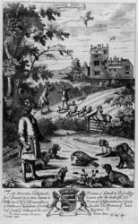 Maning hawks, from 'The Gentleman's Recreation' published by Richard Blome, 1686 (engraving) | Obraz na stenu