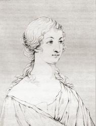 Marie-Madeleine Pioche de La Vergne, comtesse de La Fayette, c. 1634 – 1693, From The Historic Gallery of Portraits and Paintings, published 1808. | Obraz na stenu