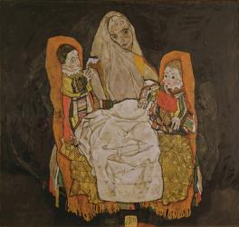 Mother with Two Children, 1915-17 (oil on canvas) | Obraz na stenu