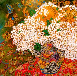 Flowers in Chinese Vase | Obraz na stenu