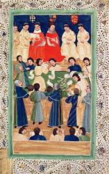 The Court of Chancery, c.1460 (illumination on vellum) | Obraz na stenu