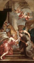 The Communion of St. Bonaventure (1221-74) (oil on canvas) | Obraz na stenu
