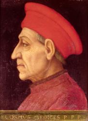 Portrait of Cosimo di Giovanni de Medici (oil on panel) | Obraz na stenu