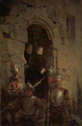 Arrest of the Huguenot Jacqueline de Montbel d'Etremont (1541-1600) 1875 (oil on canvas) | Obraz na stenu