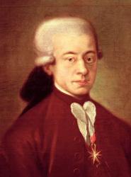 Portrait of Wolfgang Amadeus Mozart (1756-1791) after 1770 (oil on canvas) (detail) | Obraz na stenu