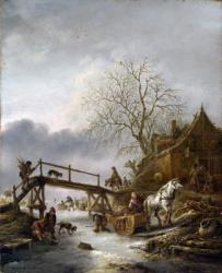 A Winter Scene, 1640 (oil on panel) | Obraz na stenu