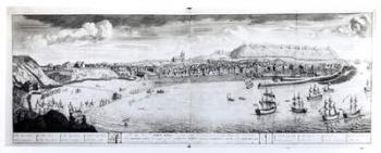 View of Scarborough, 1735 (engraving) (b/w photo) | Obraz na stenu
