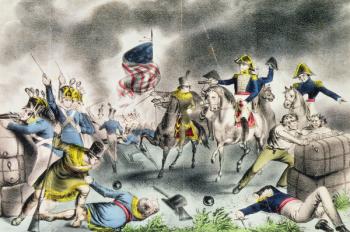 The Battle of New Orleans, January 8th 1814 (sic) pub. by Nathaniel Currier (litho) | Obraz na stenu