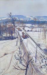 Winter landscape, 1905 (pastel on paper) | Obraz na stenu
