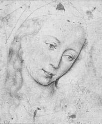 Head of the Virgin (b/w print) | Obraz na stenu