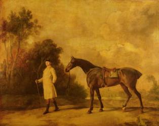 Assheton, first Viscount Curzon, and his mare Maria, 1771 (oil on canvas) | Obraz na stenu