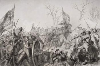 Capture of the Confederate flag at the Battle of Murfreesboro in 1862 (litho) | Obraz na stenu
