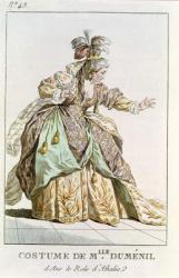 Mademoiselle Dumesnil (1713-1803) in the role of Athalie in 'Athalie' by Jean Racine (1639-99) from 'Costumes et Annales des Grands Theatres de Paris' (coloured engraving) | Obraz na stenu