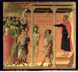 The Flagellation, from the Maesta altarpiece, c. 1308-11 (tempera on panel0 | Obraz na stenu