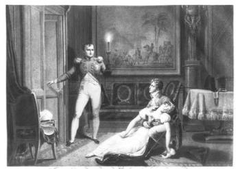 The Divorce of Napoleon I (1769-1821) and Josephine Tascher de la Pagerie (1763-1814) 30th November 1809 (engraving) (b/w photo) | Obraz na stenu