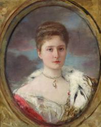 Portrait of Tsarina Alexandra (1872-1918), 1898 (oil on canvas) | Obraz na stenu