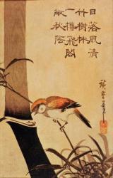 Bird and bamboo, c.1830, (colour woodblock print) | Obraz na stenu
